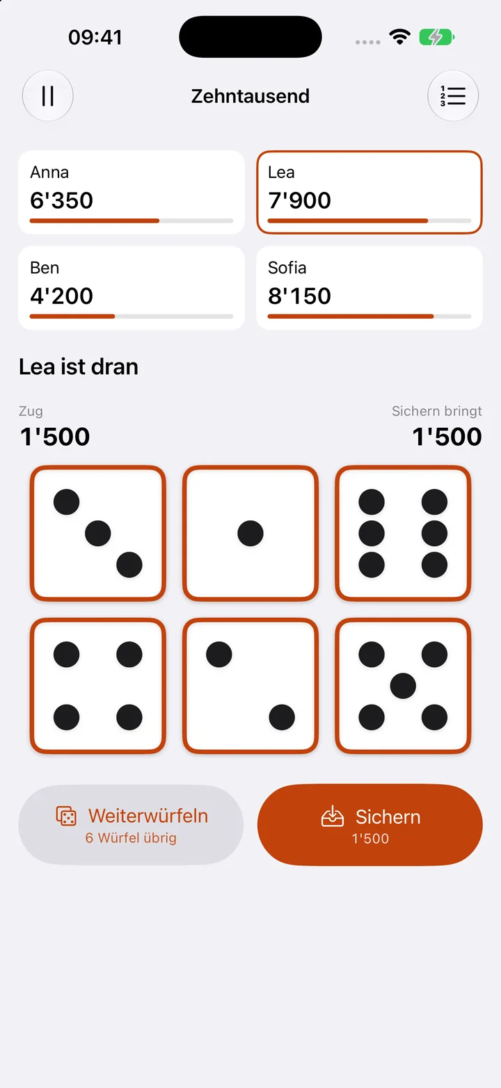 Farkle for the whole table